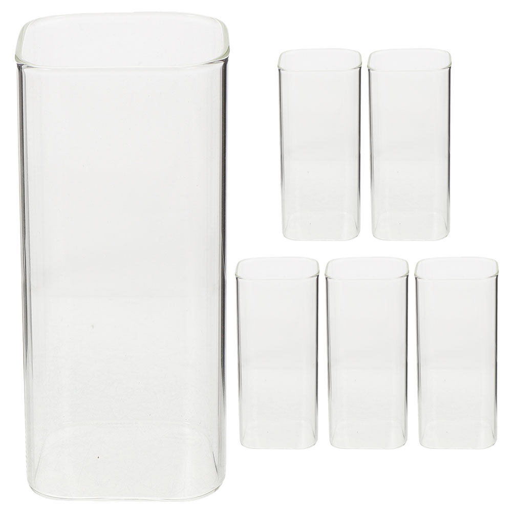 6'lı Şeffaf Kare Cam Bardak Se - Home Bar Set incelemesi ve fiyatı