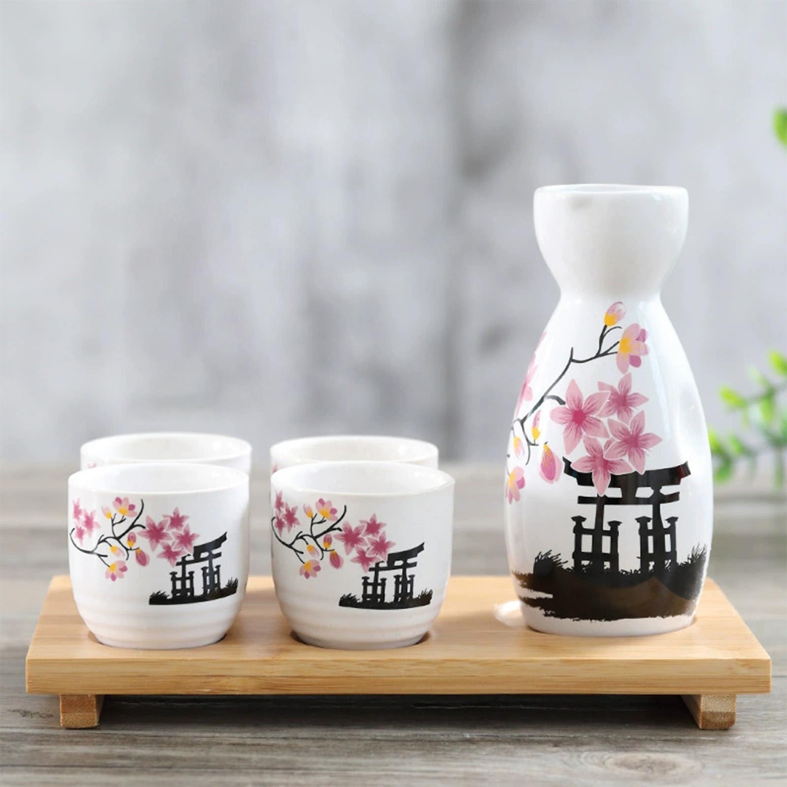 Japon Sake Seti, Çiçek Desenli - Home Bar Set incelemesi ve fiyatı